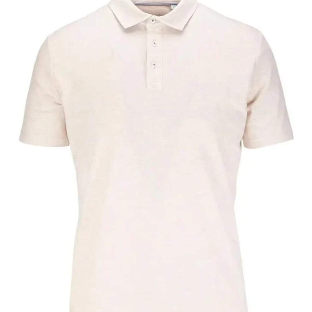 Guide London Pink Jacquard Short Sleeve Polo